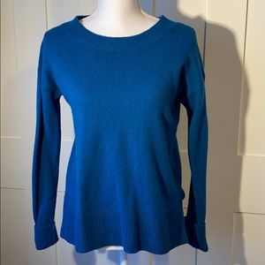 Peacock blue sweater from the Gap
